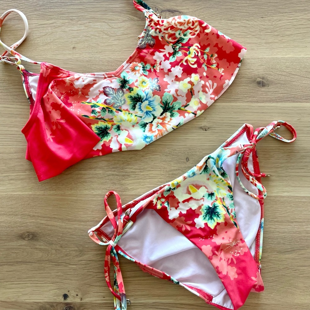 RARE Wildfox Kimono Print Two-Piece Bikini